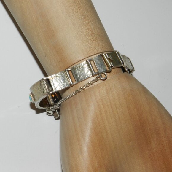 WMS VINTAGE DAVIDOV SOLID STERLING SILVER AND SOLID 14K YELLOW GOLD W OPAL/WATCH main image 5